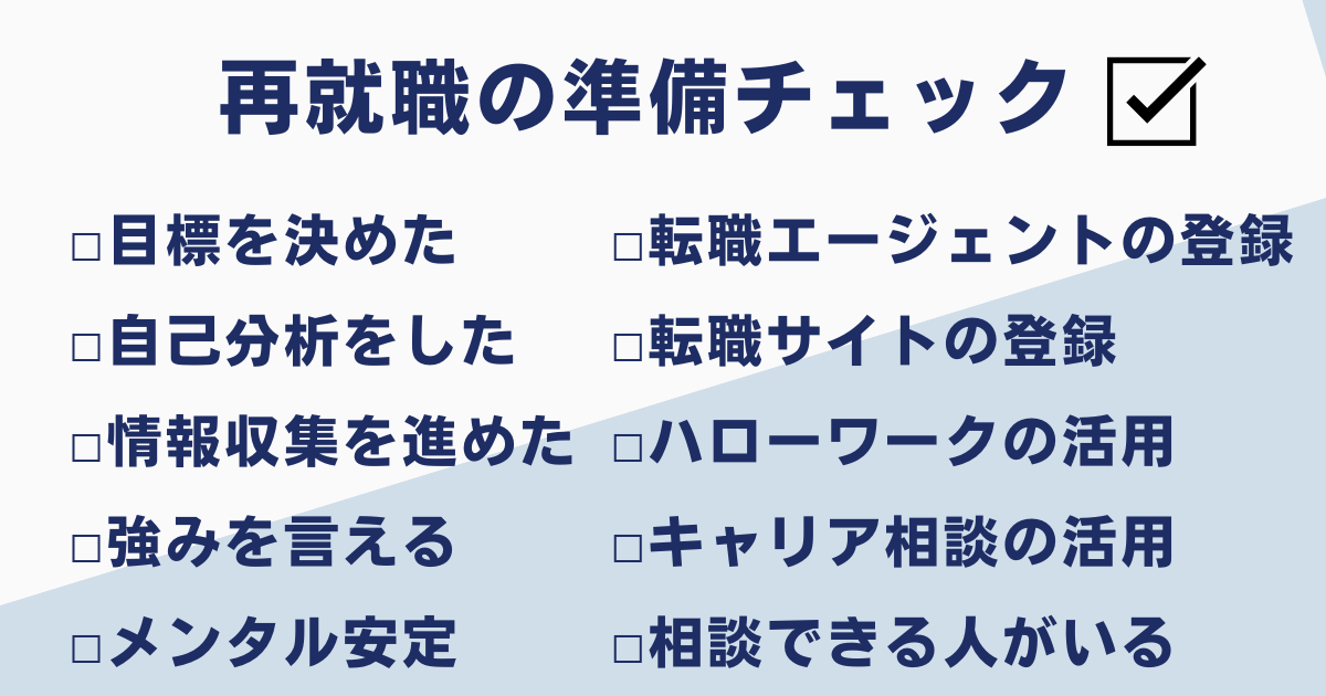 懲戒解雇からの再就職準備チェックリスト