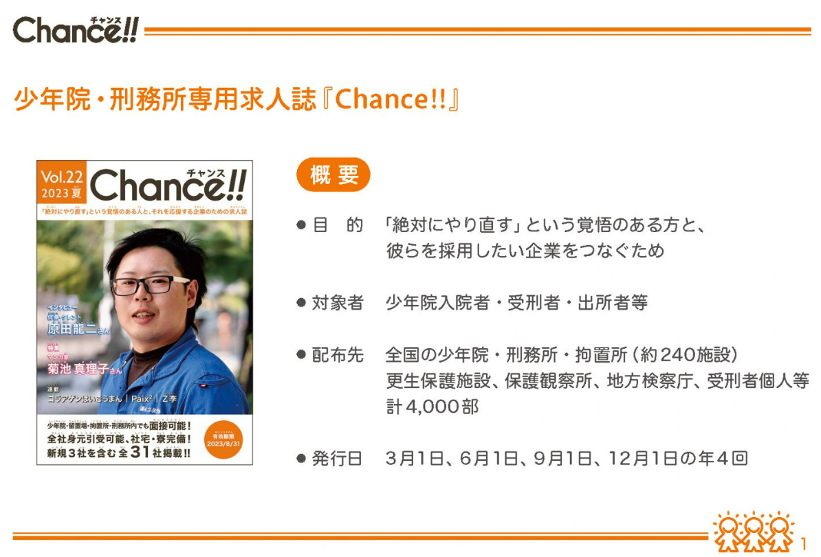 出所者向け求人誌Chance!!