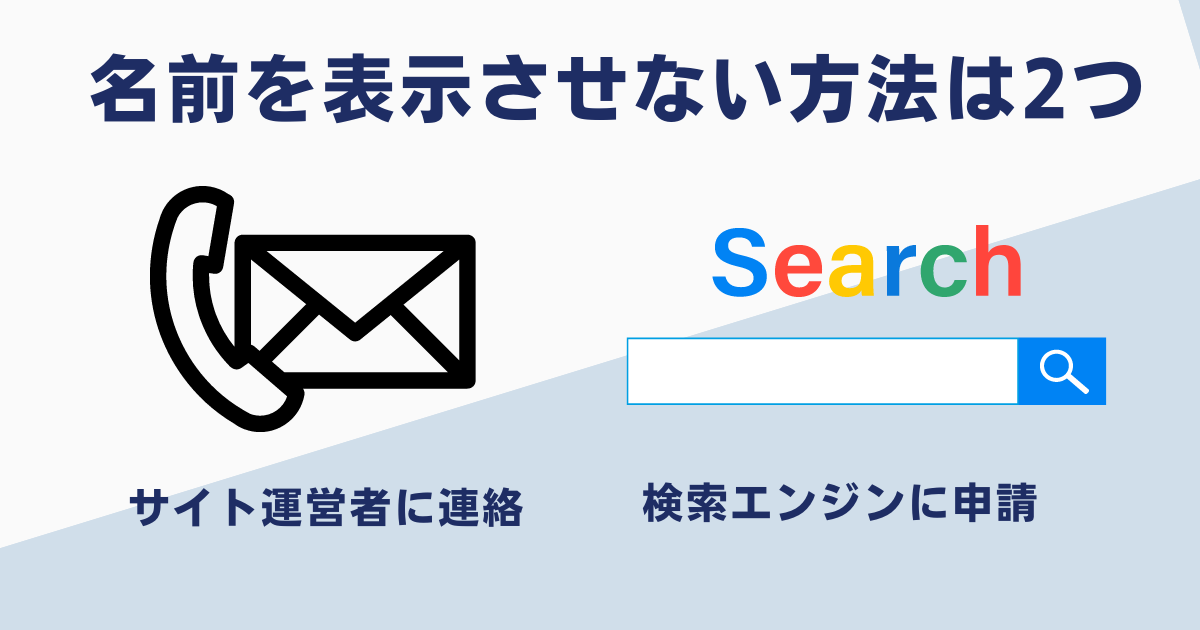 検索結果に名前をヒットさせない方法