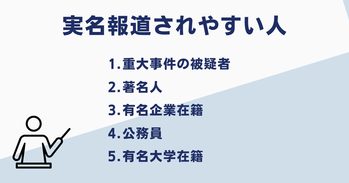 実名報道されやすいケース