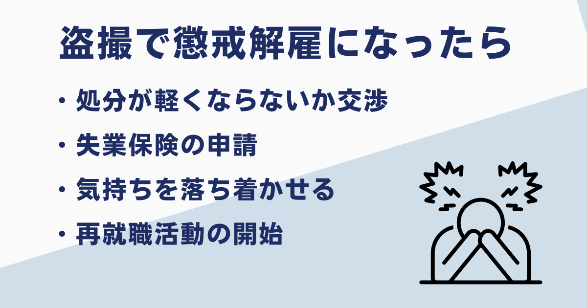 盗撮で懲戒解雇になったら？