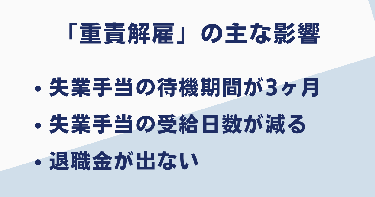 懲戒解雇による影響