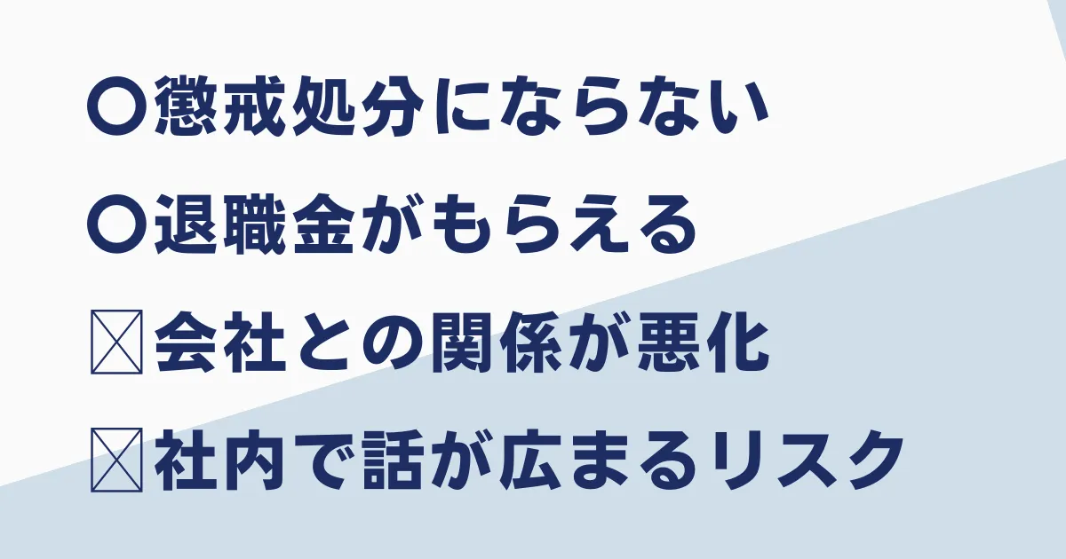 懲戒処分前に自主退職するメリットとデメリット