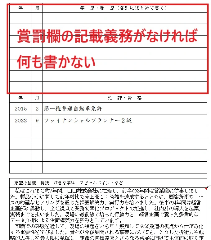 諭旨解雇の履歴書の書き方
